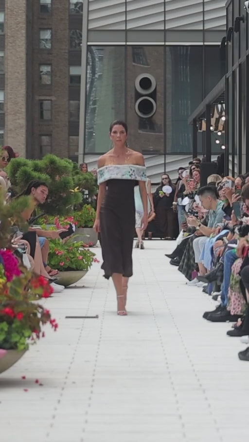 Cocoa Garland — New York Fashion Week runway clip, front and side views