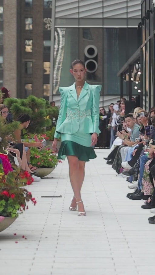 Verdant Poise — New York Fashion Week runway clip, front and side views