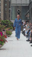 Denim Dahlia — New York Fashion Week runway clip, front and side views
